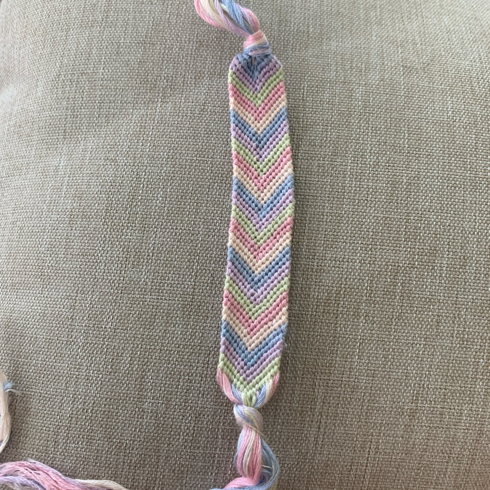 Pastel Chevron Braided Bracelet